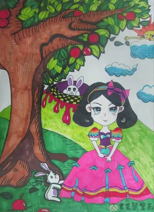 8一9岁最美丽公主的画