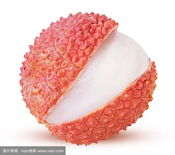 鲜荔枝,果皮切开