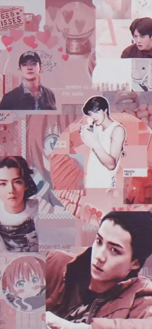 明星壁纸 吴世勋帅哥拼接壁纸