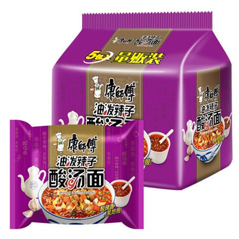 康师傅方便面油泼辣子酸汤面袋面泡面休闲零食速食泡面宽面