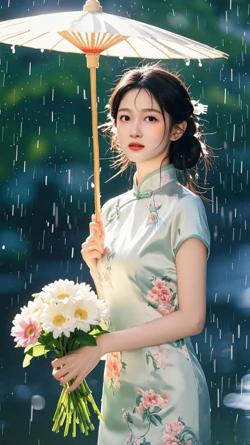 旗袍美人之关晓彤.明星变装ai漫画 #关晓彤