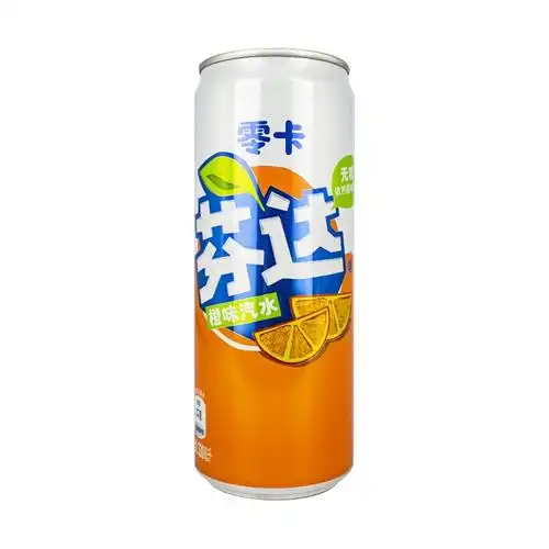 可口可乐芬达零卡橙味汽水无糖330ml24罐整箱碳酸饮料