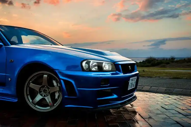 颜色,蓝色,jdm,nissan,nissan skyline gt-r r34,car,blue,jdm,壁纸