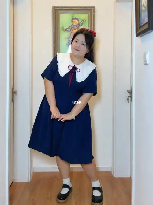 220斤胖女孩分享可爱连衣裙