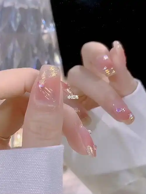 渐变日落感的皱美甲超仙女范