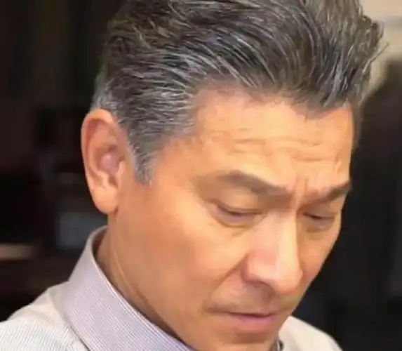 62岁刘德华容颜不老,头发花白像极了可爱的满嘴胡渣的大叔