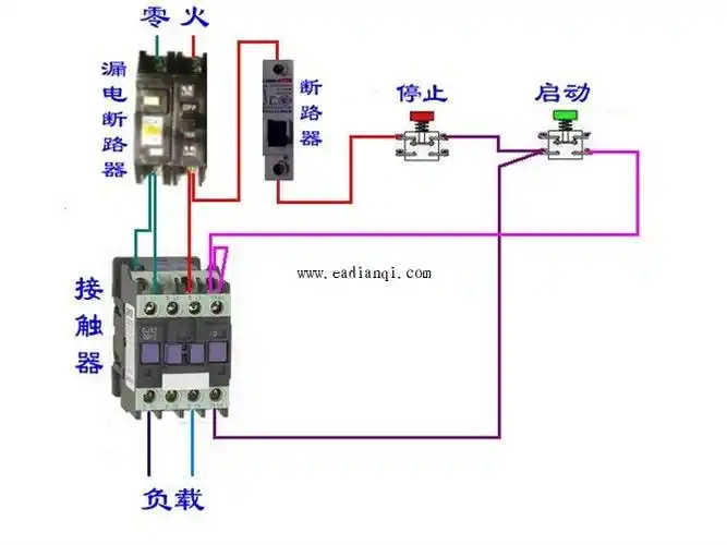 断路器和交流接触器接线图