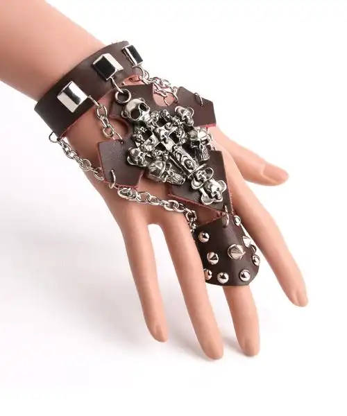 速司汀服饰官方新品霹雳手套霹雳手套半截朋克摇滚舞台演出配饰品帅气