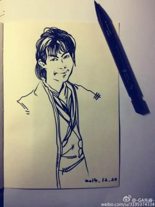 2015电视剧神雕侠侣随手画杨过 陈晓饰演杨过 cr.-ga先森- 02