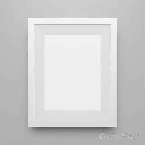 空白的白色海报帧矢量样机