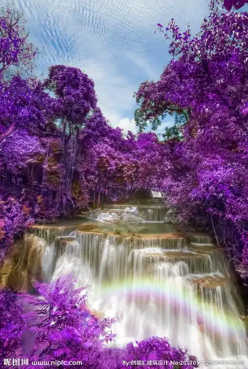 花海瀑布摄影图__山水风景_自然景观_摄影图库_昵图网nipic.com