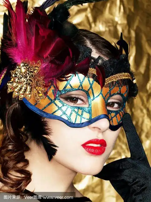 戴面具的女人的肖像.