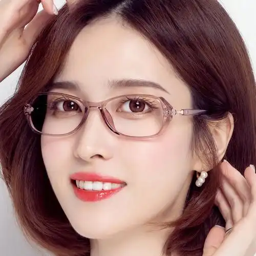 近视眼镜女透明框防蓝光眼镜女平光镜成品可配变色镜眼睛框学生潮