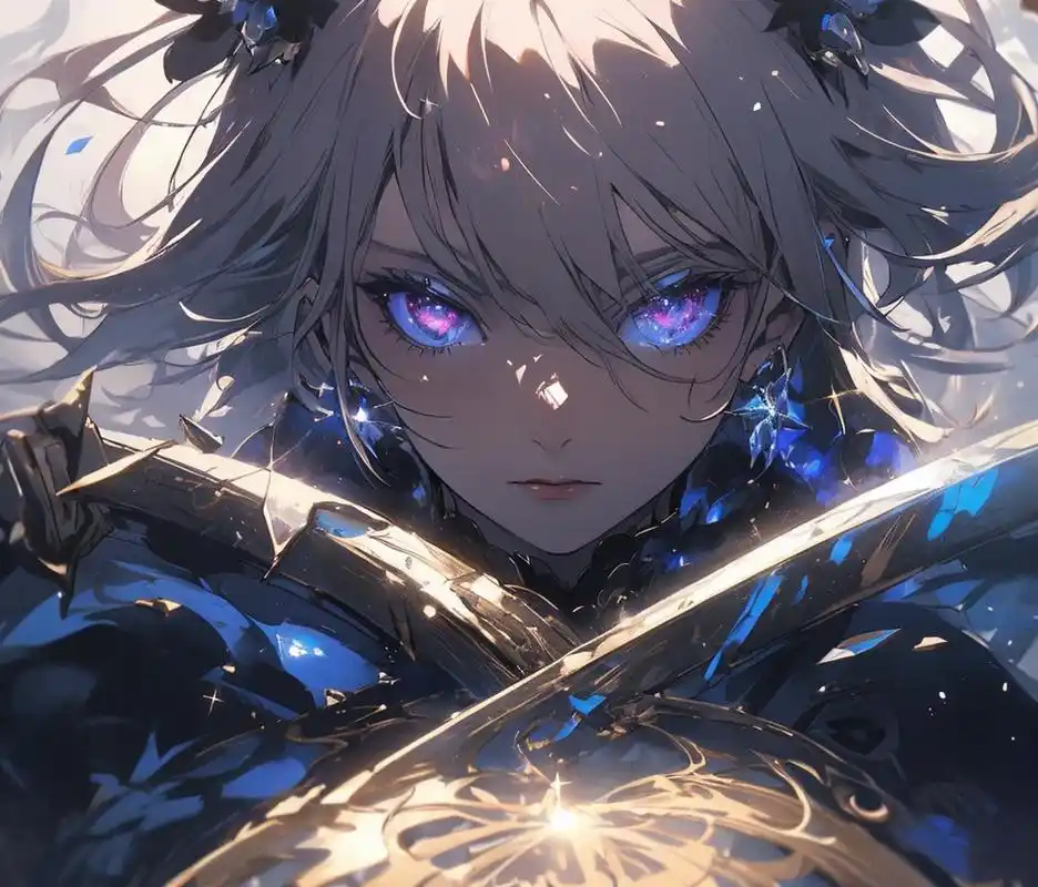 紫瞳少女:智慧与勇气的光芒 紫瞳少女,她拥有一双独特的紫色眼睛,散发