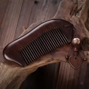 谭木匠天然黑檀木梳子女家用防静电正品脱发按摩梳送母亲节礼物定