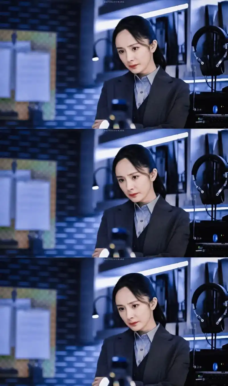 杨幂暴风眼壁纸已送达大幂幂的安科长造型超a超飒