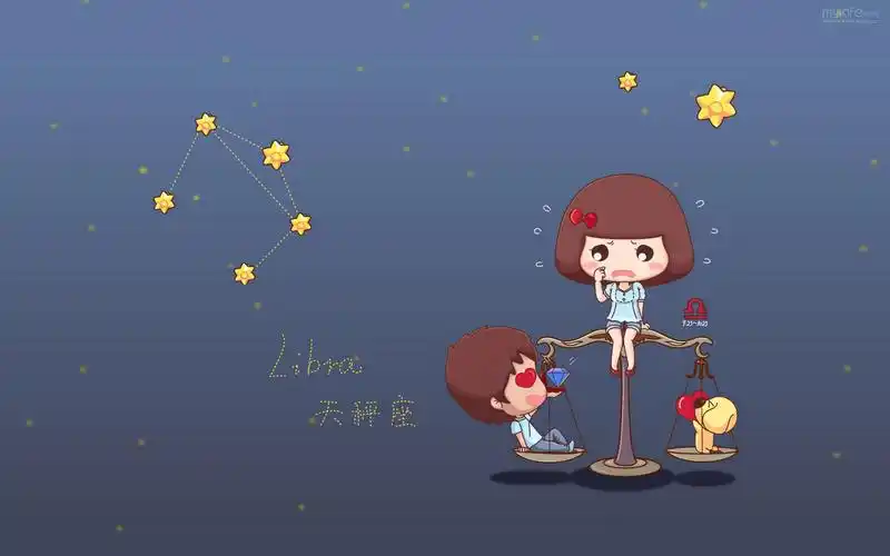 麦拉风十二星座桌面壁纸之可爱的卡通人物