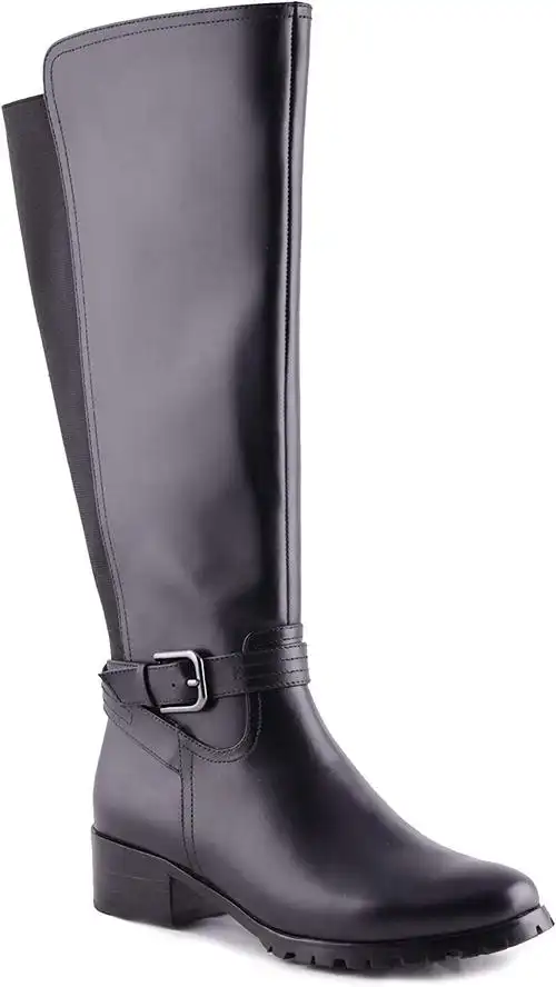 aqua diva kerry 宽筒黑色皮靴 12