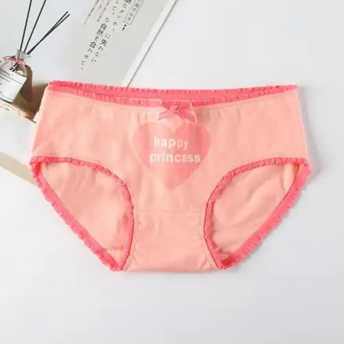 儿童女内裤棉三角裤可爱卡通虾粉色小兔清新萌萌学生女生内裤