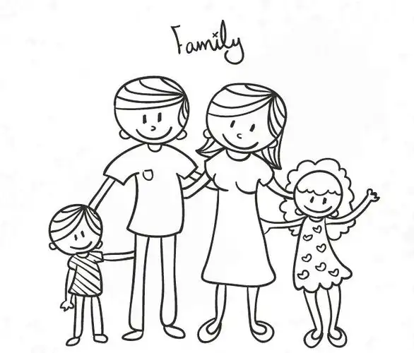 爸爸妈妈一家人简笔画 爸爸妈妈一家人简笔画卡通画