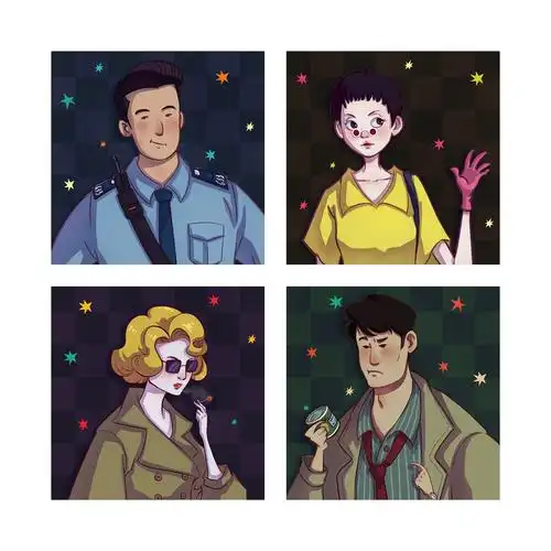 钢铁森林与梦中人《重庆森林》主题插画