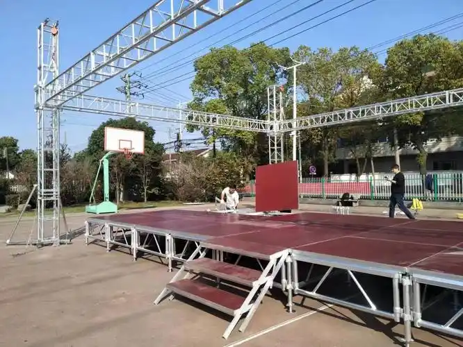 铝合金舞台桁架活动演出组装舞台插片舞台铝合金雷亚舞台