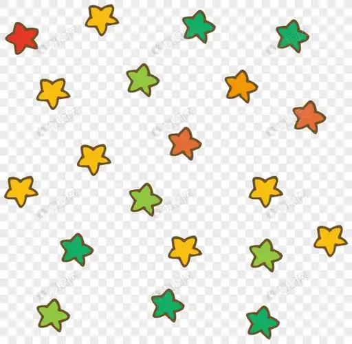 彩色小星星帖纸