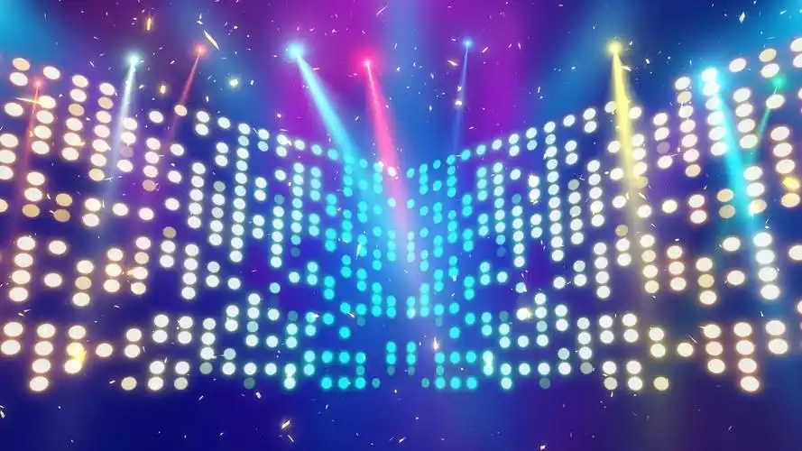 4k炫彩舞台灯光跳舞动感背景视频灯光舞台背景