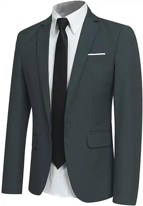 男式修身单扣西装外套休闲派对运动外套