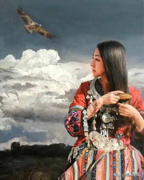 太美了,超凡脱俗的东方女性之美!张锦龙油画人物作品欣赏