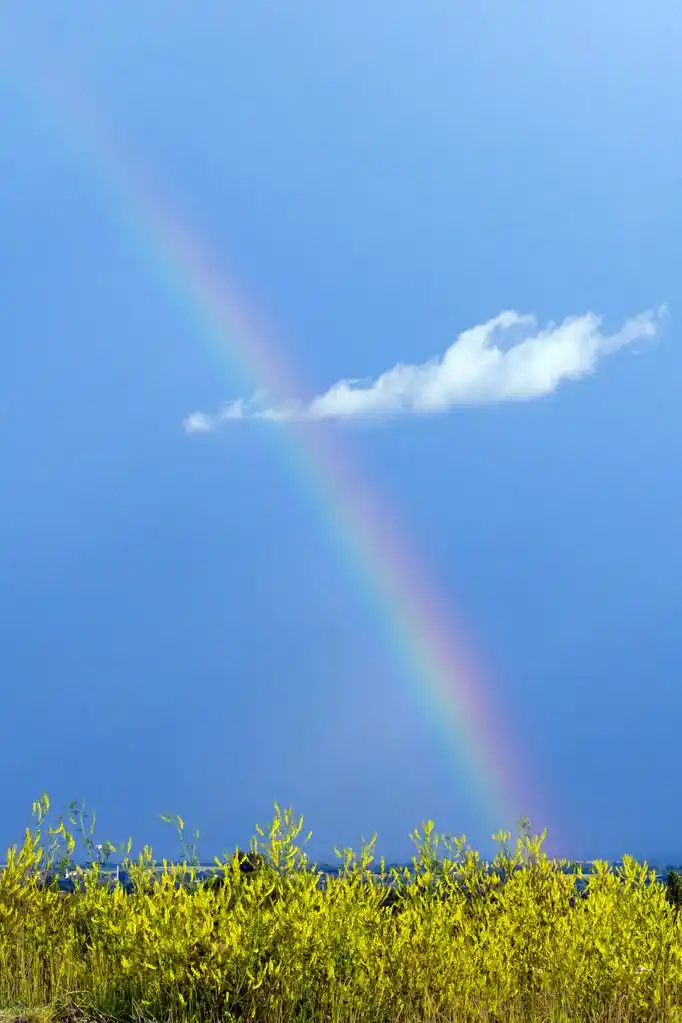 蓝蓝的天空, 彩虹和云