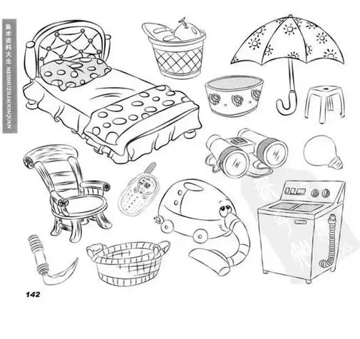 盛放物品简笔画