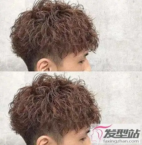 男生小卷烫短发发型满头烫设计时髦个性超吸睛