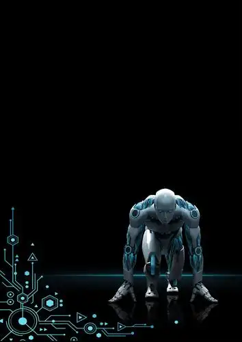 黑色机器人大气科技背景