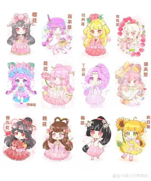 十二星座简笔画,可爱卡通美术临摹系列