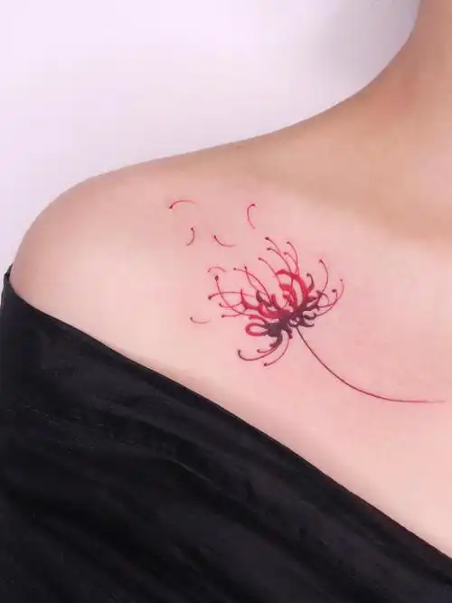 彼岸花_纹身图案手稿图片_高高的纹身作品集