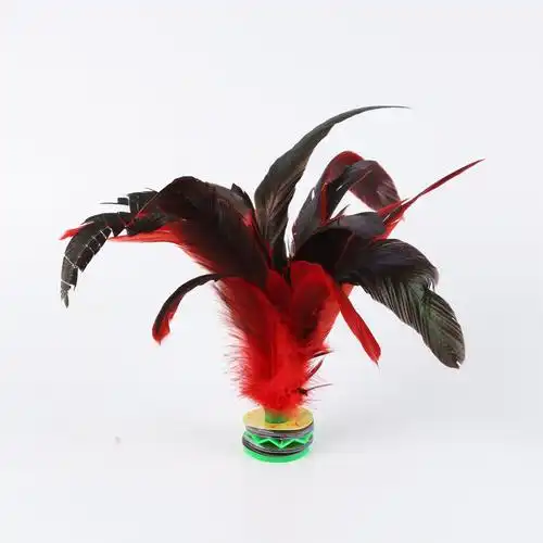 厂家批发公鸡毛毽鸡尾毛毽子加厚底座运动比赛毽球毽球现货批发