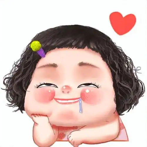 手绘小女孩头像萌可爱卡通图片 胖乎乎的太可爱了_萌娃头像_头像屋