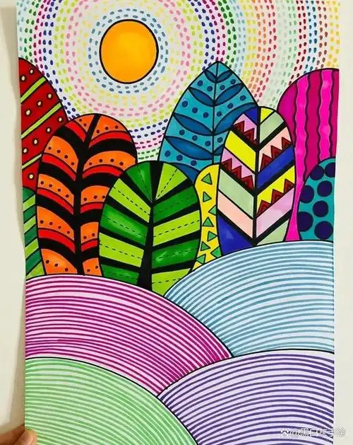 有时候宝妈自己在家就能辅导孩子.先上几张初级作品.