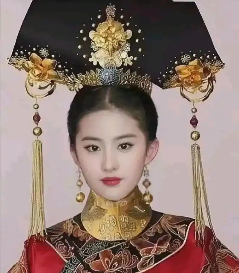 刘亦菲拍摄的清代嫔妃造型照引发了广泛的关注!她的颜值令人叹为观止.