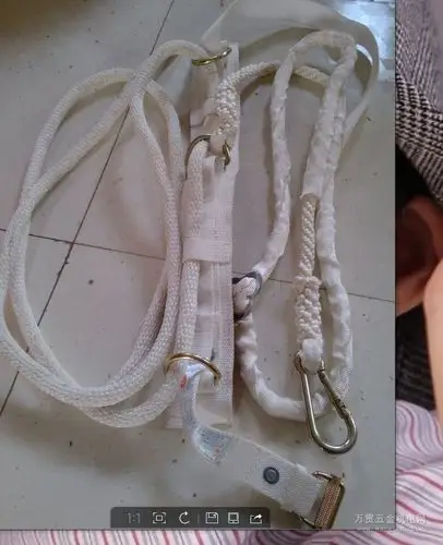 东北穿绳安全带白色安全带八股绞绳安全带厂