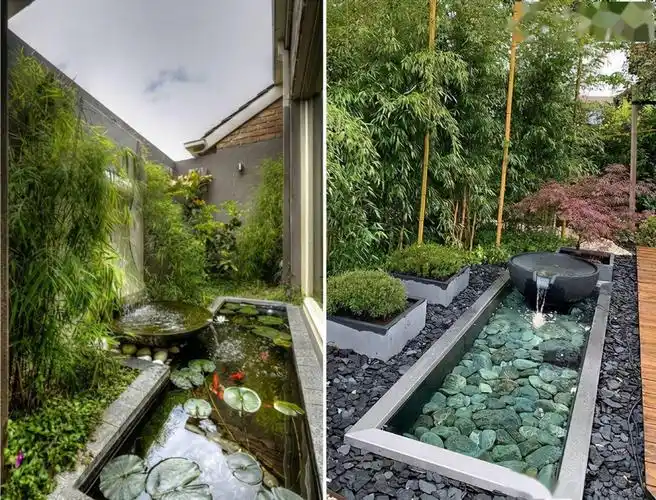 水景不再是豪宅专属,30㎡的院子这样去弄,轻轻松松提档次