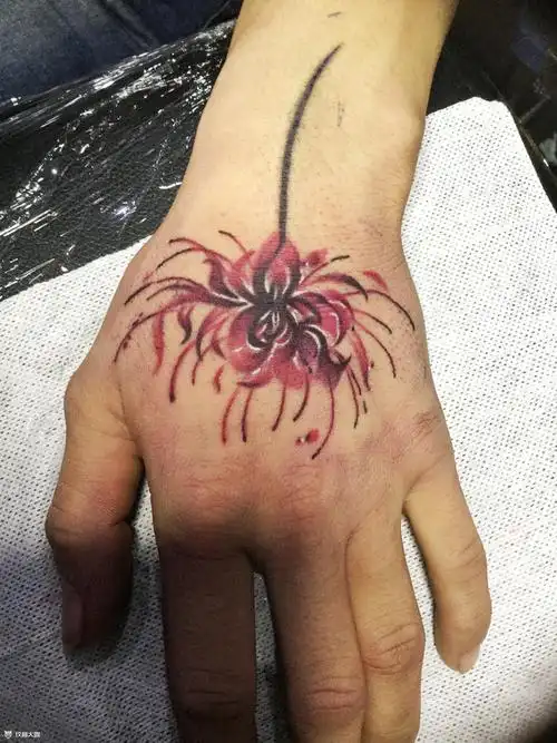 彼岸花_纹身图案手稿图片_阿鹏的纹身作品集
