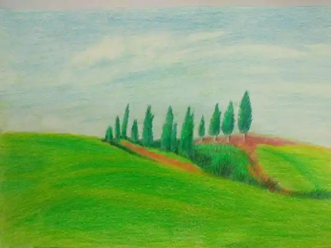 丘小州彩铅风景1班作品集