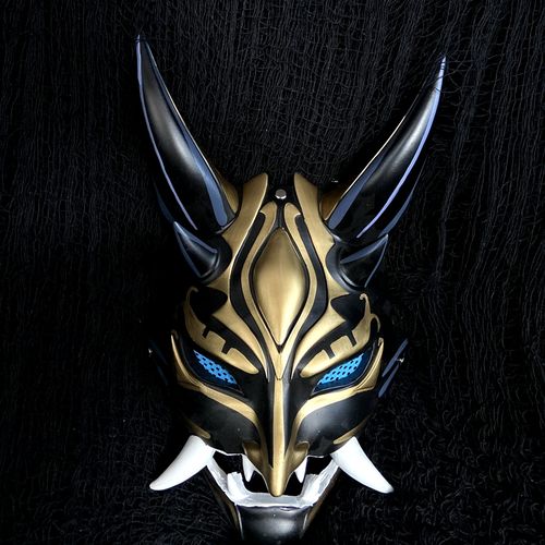 原神护法夜叉大将魈cos全脸面具面罩cosplay游戏周边拍摄摄影道具