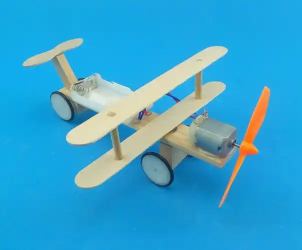 小学生diy手工制作电动滑行飞机 科技小发明科学实验材料科普模型