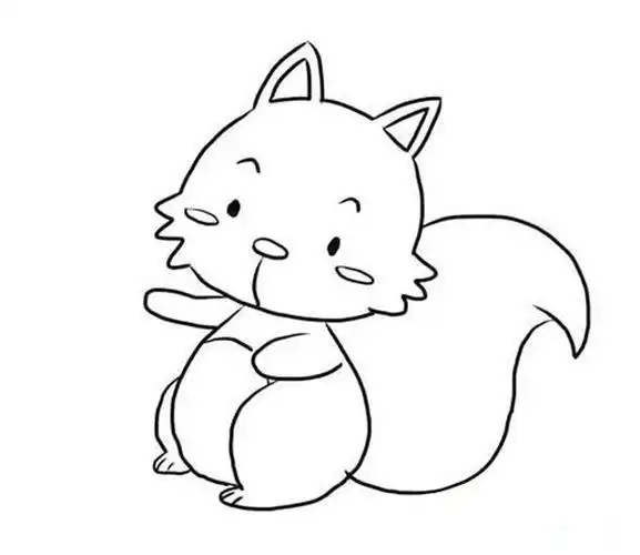 手绘小松鼠画法简单可爱松鼠简笔画