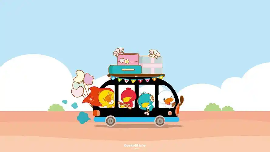 可爱卡通人物鸭嘴兽男孩高清图片桌面壁纸