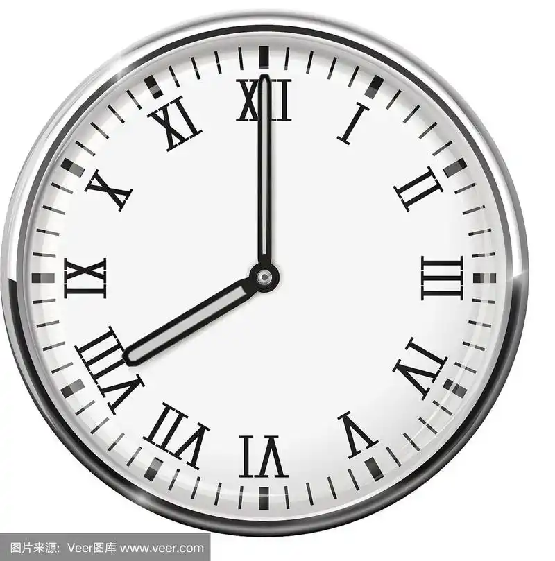 带有罗马数字的钟面.8点钟