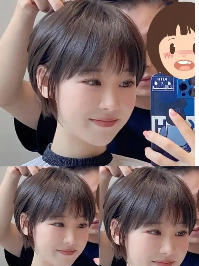 减龄哦～ 短发发型依然还是今年非常流行的发型很多时尚的美女都选择